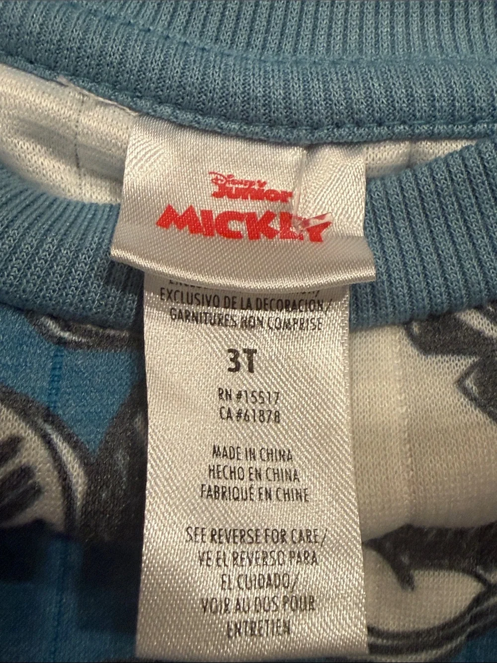 Disney junior Mickey boys two piece outfit size 3T .